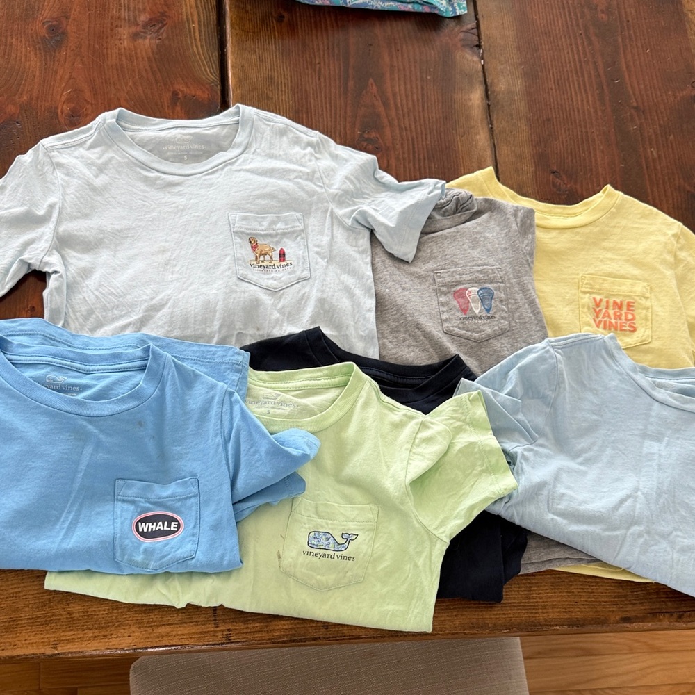7 Vineyard Vines boys t shirts size 5